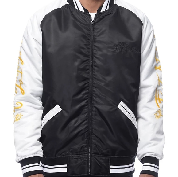 Vintage The Hundreds Black Souvenir Bomber Jacket 2016 - Picture 1 of 4